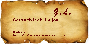 Gottschlich Lajos névjegykártya